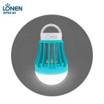 LONEN indoor outdoor hanging electric high voltage transformer mosquitoes rechargeable bug zapper lamp with hanger