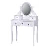 Low Price Cheap Contemporary Modern Bedroom Furniture White Small Wood Corner Mirrored Makeup Vanity Dresser With Mirror