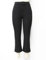 Low price ladies fashion flare pants office wear pants wide leg pants