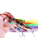 luminous LED fishing Octopus/ squid /shrimp Jig lure Electronic Octopus /squid Jig hook silicone skirt