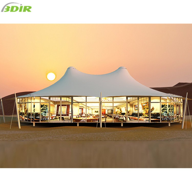 Luxurious Waterproof Glamping Safari ECO Cabin Tent Lodge Furniture Yurt House in Dubai