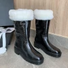 Luxury Black Snow White Custom Flat Designer Ankel Platform Ladies Fur Winter WomenS Boots