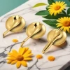 Luxury Cutlery Set Service Gold 304 Stainless Steel Serving Flatware Set with Holder for Restaurant & Hotel