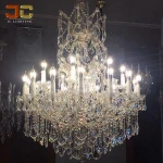Luxury egypt crystal chandelier pendant lights with high quality maple leaf drops