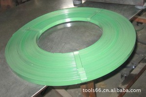 Made in China export green painted &amp;waxed packing steel strips