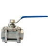Manufacture High Quality Three Pieces Internal Thread Ball Valve High Pressure Direct Path Threaded Ends Ball Valve For Sale
