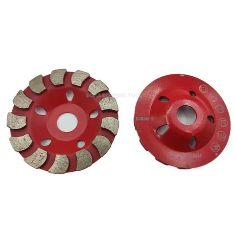 Manufacturer 4inch 100mm sintered swirl turbo segmented concrete diamond grinding cup wheels