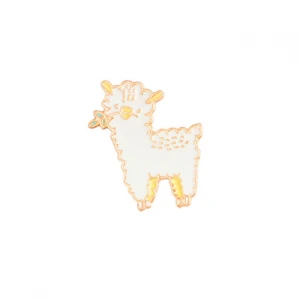 Manufacturer Lapel Pin Badge Brooch Cartoon Animal Ram Goat Lamb Alpaca Cute Soft Enamel Custom Enamel Pin Sheep