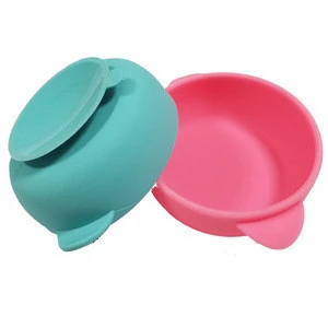 Manufacturer Silicone Baby Bowl Suction,Baby Silicone Placemat Bowl Food Silicone Baby Feeding Bowl factory