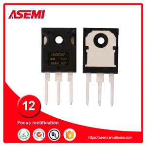 MBR60100PT [ASEMI] Schottky Barrier Diode in Integrated Circuit, TO-247/3P,60A100V High Voltage High Frequency Recti,2uA to 5uA!
