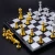Import Medieval Chess Set With High Quality Chessboard 32 Gold Silver Chess Pieces Magnetic Board Game Chess Figure Sets szachy Checker from China