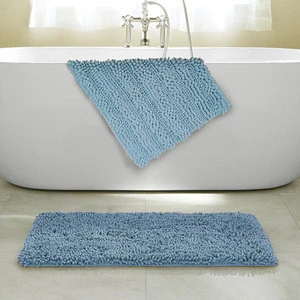 Memory Foam Ultra-Soft Anti Slip Chenille Bubbles Bath Mats