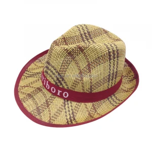 Men&#x27;s cowboy straw mat hat summer beach sunscreen sun hat straw hat