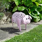 Metal silhouette Pig outdoor solar light iron
