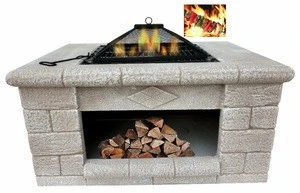 MGO Free sample Hot selling Outdoor Fire Pits Garden Wood Burning BBQ Fire Bowl