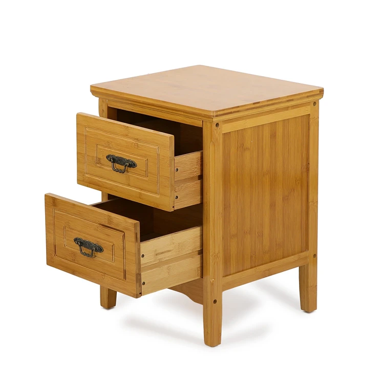 Modern High Quality Technical Square Shape Bamboo Bedside table