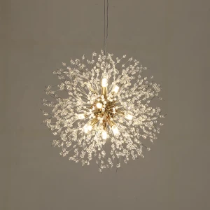 Modern Luxury Golden Round Crystal Chandelier Led K9 Crystal Chandelier Lighting