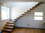 Modern staircase, indoor stairs,Metal treads, Floating staircase,TS-323