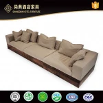 Modern Style Hotel Wood Fabric Sofa For Sale