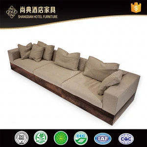 Modern Style Hotel Wood Fabric Sofa For Sale