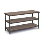 Modern wooden TV console reclaimed wood console table