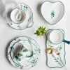 MONAZONE green shade underglaze color ceramic tableware and deep shallow plate dishes soup plate noodles bowl one person rice bo
