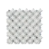Moonight Elegant Design Carrara  Thassos Tulip Waterjet Marble Mosaic for Home Decoration