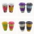 Import Multi Color Fiber Cup Water Bottle Silicone Sleeves Coffee Thermo Mug from China