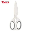 Multi-Function Kitchen Scissors Cutter Knife Board Stainless Steel Kitchen Vegetable Knives Walnut clip Kitchen accessories