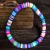 Import Multicolor Polymer Clay Disc Heishi Beads Bracelet Women Men Elastic Strand Bracelet Couple Lover Summer Beach Jewelry from China