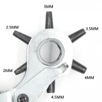 Multifunction Metal Hole Punch Plier Revolving Leather Manual Punch Round Hole Punch Tool Set Household Leather Belt Puncher