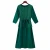 Import Muslim abaya green lace top double  layer Muslim ladies dress islamic clothing from China