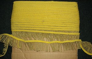 Mylar gold fringe for flag in thread &amp; metal wire material
