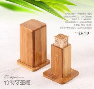 Natural bamboo color tableware antique toothpick holder
