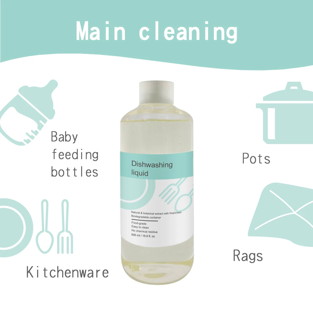 Natural Food grade Organic dishwashing liquid dish soap dish detergent 500ml OEM/ODM