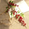 Natural Preserved Plant Decor Christmas Gift Berry Burgundy Artificial Floral  for Windows