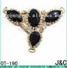 new arrival jet color fashion jeweled rhinestone lady shoe accessories
