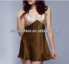 New arrival wholesale silk babydoll, sexy v-neck slip dress for women, wedding gift nightgown