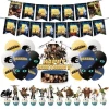 New Cartoon Train Monster Themed Happy Birthday Party Decoration Pull Flag Latex Balloon Theme Party Supplies For Kids Toy