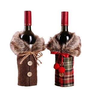 New Christmas decorations  supplies  red wine coat European American Christmas gift clothes Christmas table decoration