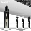 New Design 4 In 1 Manual Electric Mini Cordless Rechargeable Stainless Steel Hair Remover Mens Ear And Nose Hair Trimmer