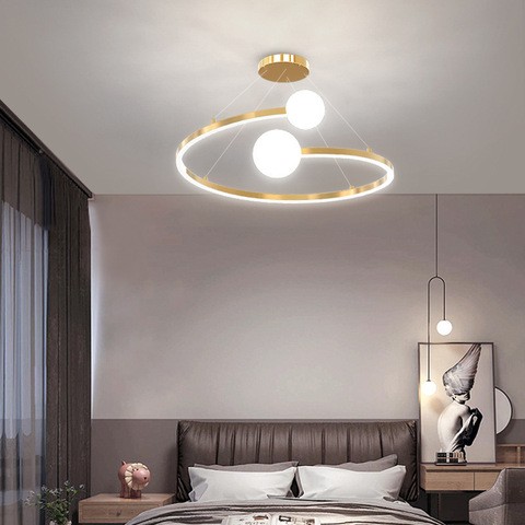 New Design Aluminum LED Circle Ring Pendant Light Chandelier Indoor Home decorative Modern Simple Ceiling Chandelier
