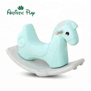 New design baby kids pegasus rocking horse plastic animal toy ride colorful rocking horse