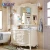 Import New design floor stand solid wood luxurious bathroom furniture antique from China
