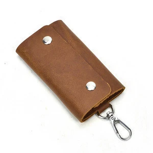 New design Italian Leather Car Key Chain Holder Bags Wholesale Men Genuine Leather Key Wallets key holder wallet
