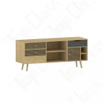 New Design Living Room Furniture Sets Cheap Price Low Long Black Wood Wooden Media Entertainment Led TV Stand