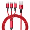 new design USB  charger cable data charging 3 in 1 USB cable for cell phone