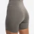 Import New fashion high waisted custom logo biker shorts workout nylon spandex knit biker yoga short for women from China