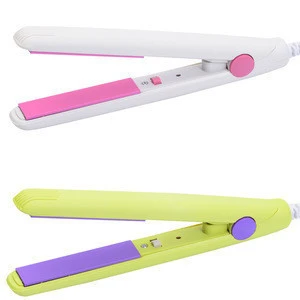 new mini hair iron 12v car charge mini hair straightener with colorful