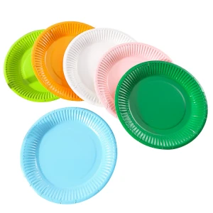 New Party Supplies Paper Trays Birthday Party Supplies Tableware Disposable Colour Paper Tray Set